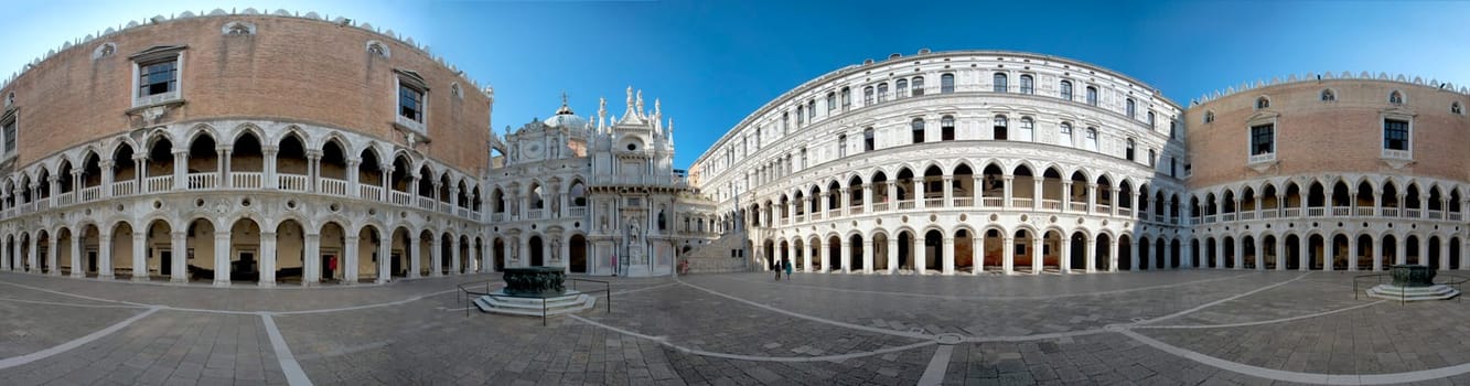 Venice Ducal Palace interior view 360 degrees panorama