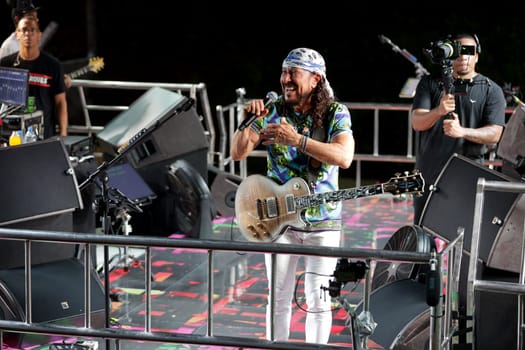 salvador, bahia, brazil - february 10, 2024: singer Bell Marques seen during the caranval in the city of Salvador.