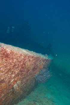 Ship Wreck underwater while diving