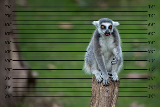 lemur monkey close up portrait