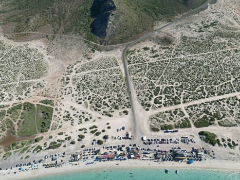 tecolote playa beach baja california aerial panorama landscape