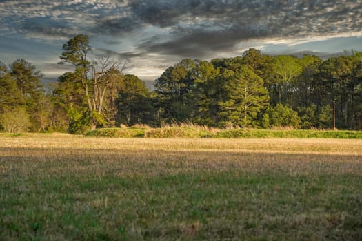 Allied defense line at the Yorktown Battlefield in the State of Virginia USA