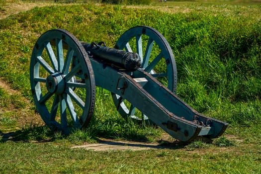 Grand French Battery at the Yorktown Battlefield in the State of Virginia USA