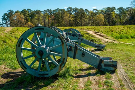 Grand French Battery at the Yorktown Battlefield in the State of Virginia USA