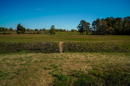 Allied defense line at the Yorktown Battlefield in the State of Virginia USA