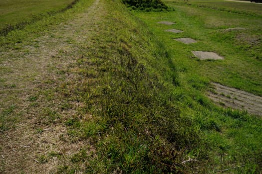 Allied defense line at the Yorktown Battlefield in the State of Virginia USA