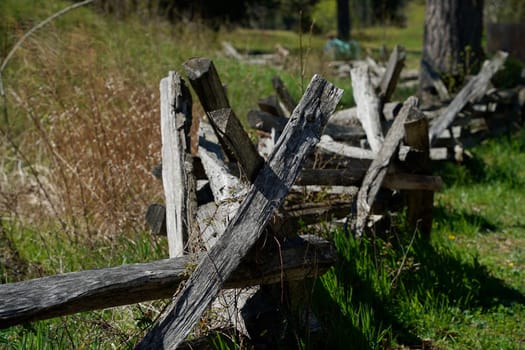 British defense line at the Yorktown Battlefield in the State of Virginia USA