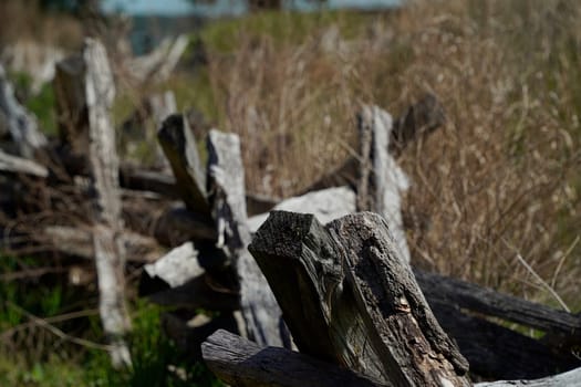 British defense line at the Yorktown Battlefield in the State of Virginia USA