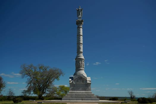 Yorktown Victory monument at Battlefield in the State of Virginia USA