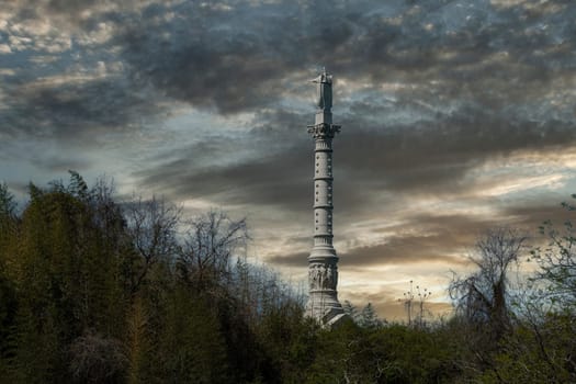 Yorktown Victory monument at Battlefield in the State of Virginia USA