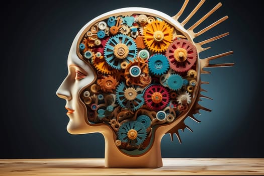 Conceptual Representation of Human Mind with Gears.