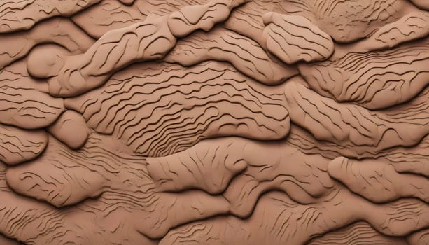 Abstract Clay Texture with Wavy Patterns Created by artificial intelligence
