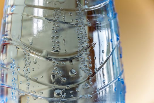 Close up of droplets on a drinking water bottle