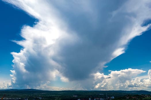 Amazing huge clouds. Scenic view