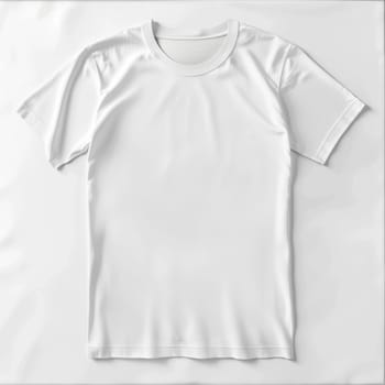 White Blank T-shirt Template on White Background. Mockup for Print and Advertising.