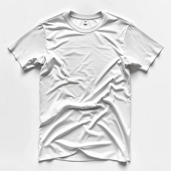 White Blank T-shirt Template on White Background. Mockup for Print and Advertising.