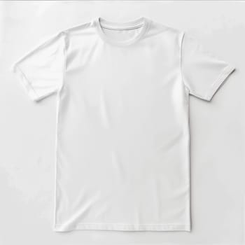 White Blank T-shirt Template on White Background. Mockup for Print and Advertising.