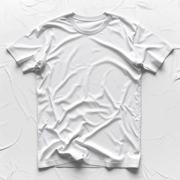 White Blank T-shirt Template on White Background. Mockup for Print and Advertising.