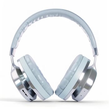 Realistic 3D Headphones on White Background. Headphones Isolated Mockup. Ai generated