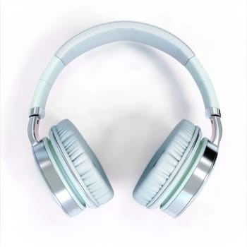 Realistic 3D Headphones on White Background. Headphones Isolated Mockup. Ai generated