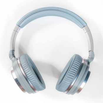 Realistic 3D Headphones on White Background. Headphones Isolated Mockup. Ai generated