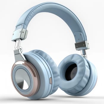 Realistic 3D Headphones on White Background. Headphones Isolated Mockup. Ai generated