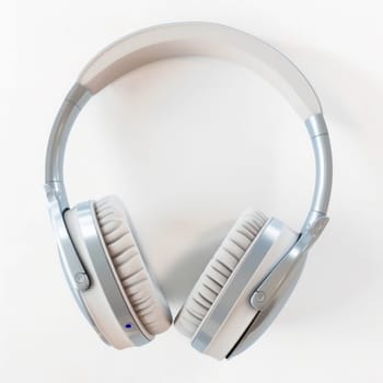 Realistic 3D Headphones on White Background. Headphones Isolated Mockup. Ai generated