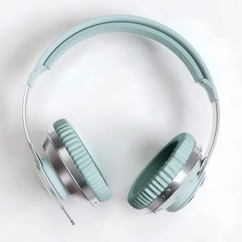 Realistic 3D Headphones on White Background. Headphones Isolated Mockup. Ai generated