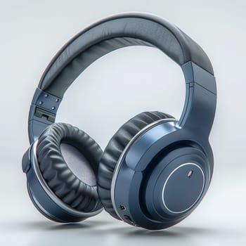 Realistic 3D Headphones on White Background. Headphones Isolated Mockup. Ai generated