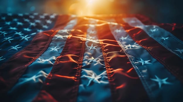 A Memorial Day, Fourth of July, or Labour Day American flag
