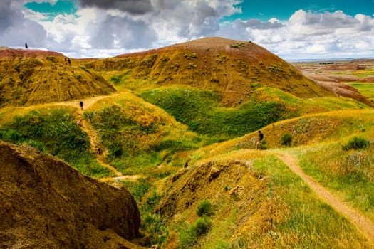 View of Yellow Mounds Overlook, Badlands National Park, South Dakota