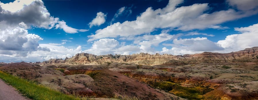 View of Yellow Mounds Overlook, Badlands National Park, South Dakota