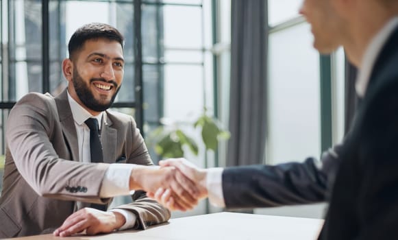 Business handshake and business people