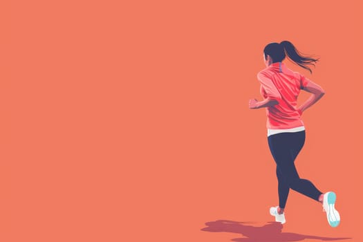 Colorful Running marathon poster, sport and activity background, colorful banner design illustration.