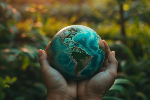 World environment day background, creative advertising Ideas Concept of earth protection day.