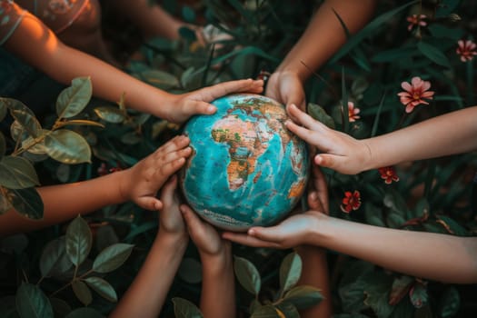 World environment day background, creative advertising Ideas Concept of earth protection day.