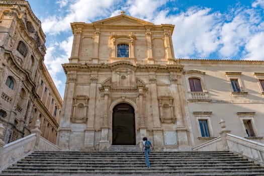 sicily noto church view on sunny day