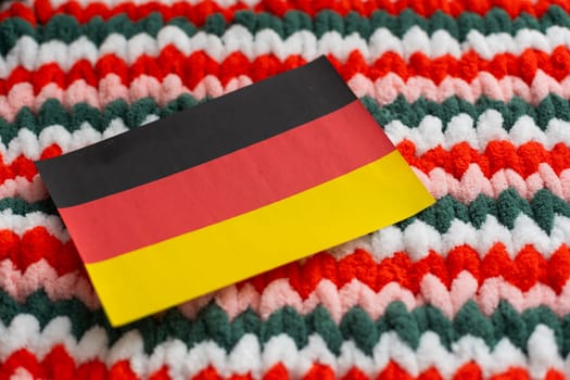 Flag Of Germany Patch. Photo Realistic Embroidery . High quality photo