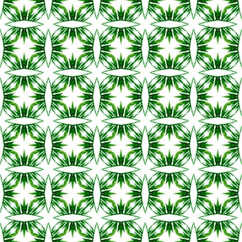 Organic tile. Green majestic boho chic summer design. Trendy organic green border. Textile ready worthy print, swimwear fabric, wallpaper, wrapping.