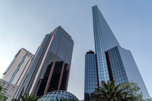 mexico city financial district skyscrapers detail