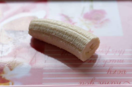 fresh organic banana in a plate on the table