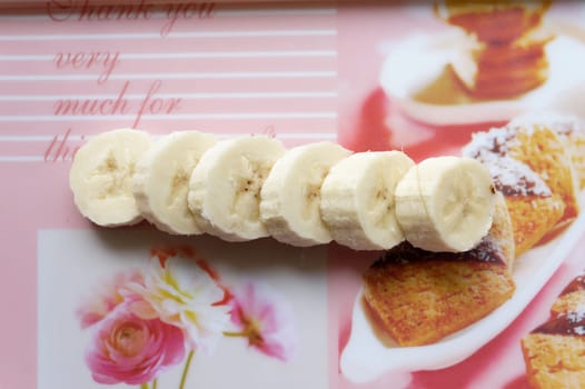 fresh organic banana in a plate on the table