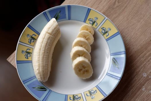 banana on white plate