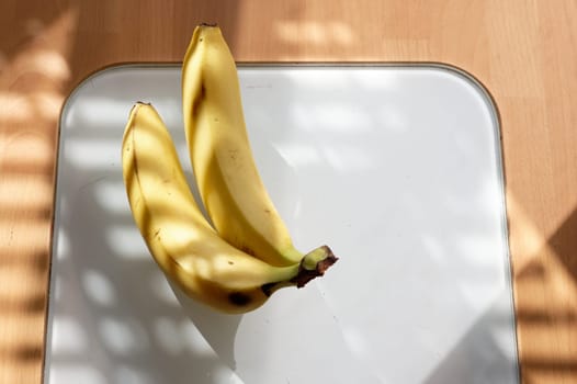 banana on white plate