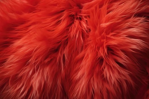red animal fur macro shot, natural texture. AI Generated