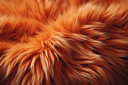 Ginger animal fur macro shot, natural texture. AI Generated