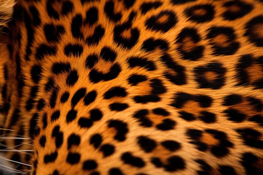 leopard animal fur macro shot, natural texture. AI Generated