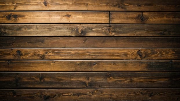A close up of a brown hardwood plank wall with a textured pattern of wood stain tints and shades. The blurred background highlights the beauty of the flooring siding