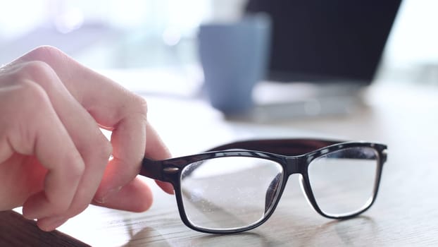 Glasses in the office, a successful business.