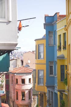 Istanbul old streets in Balat district, Turkey